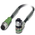 SAC-4P-M12MS/0,3-PUR/M12FR-3L